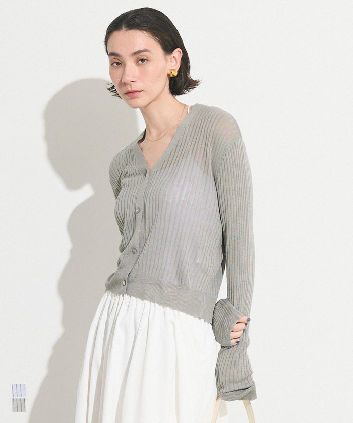 輕盈透膚合身針織外套