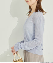 輕盈透膚合身針織外套