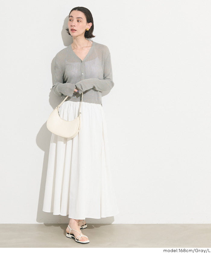 輕盈透膚合身針織外套