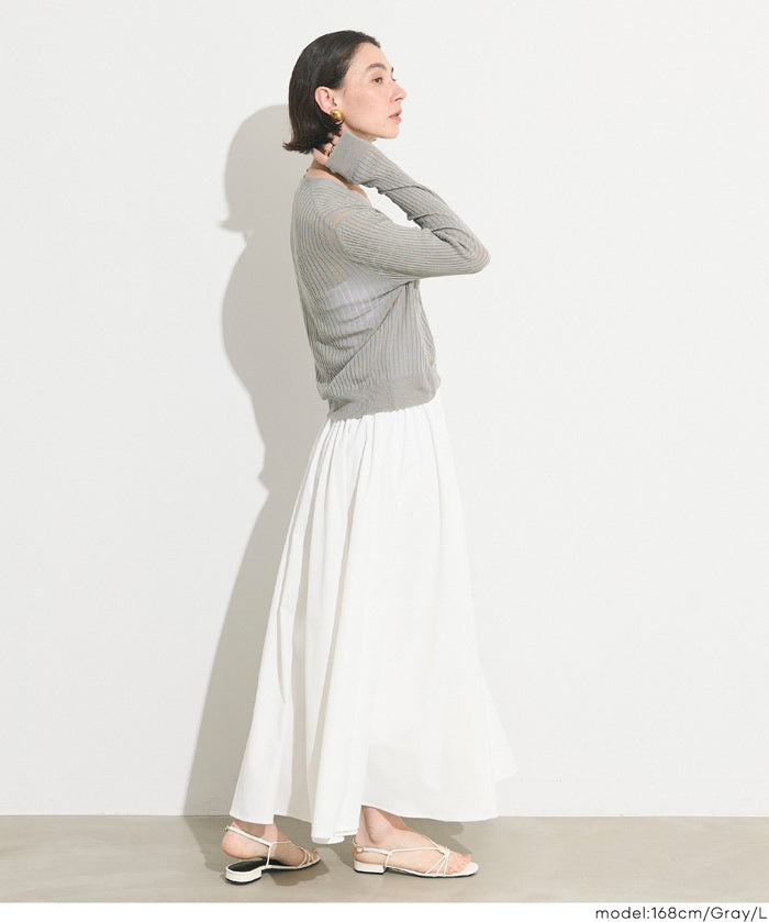 輕盈透膚合身針織外套