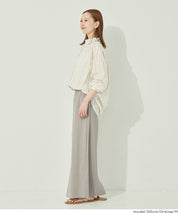 彈性細百褶休閒直筒裙