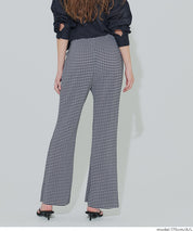 彈性細百褶休閒長褲