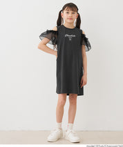 Girls' off-the-shoulder dress