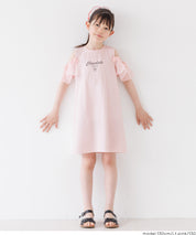 Girls' off-the-shoulder dress