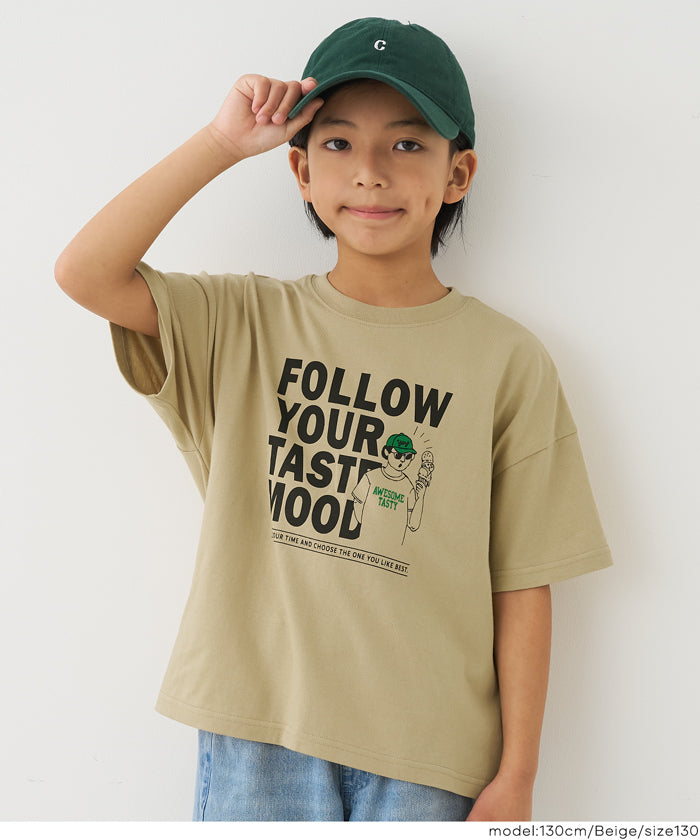 童裝圖案印刷短袖上衣