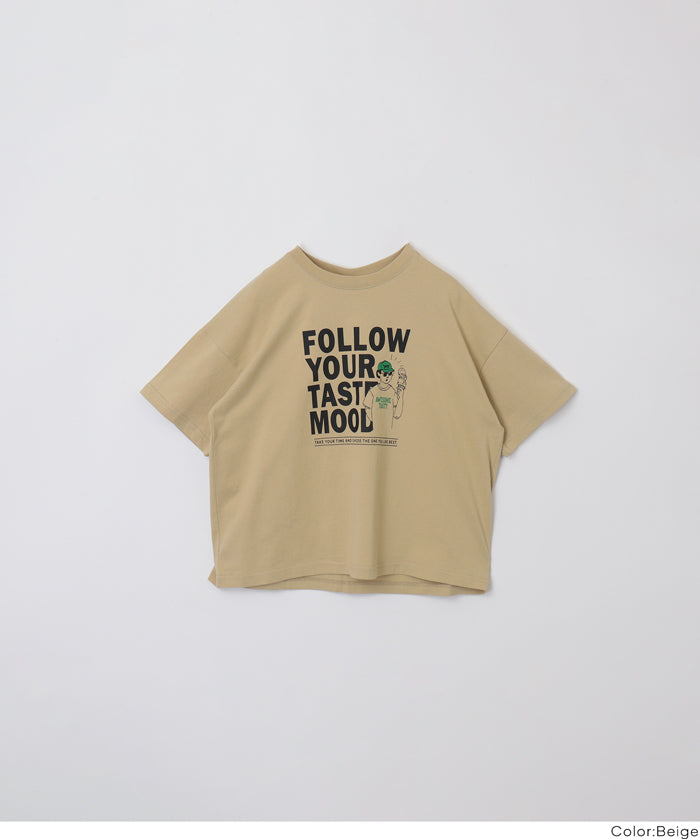 童裝圖案印刷短袖上衣