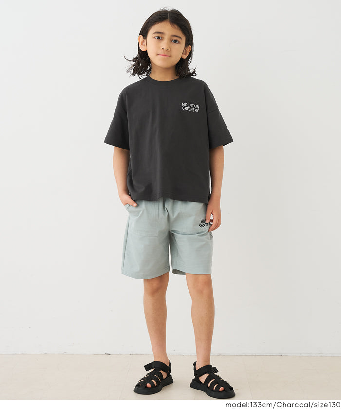 童裝圖案印刷短袖上衣