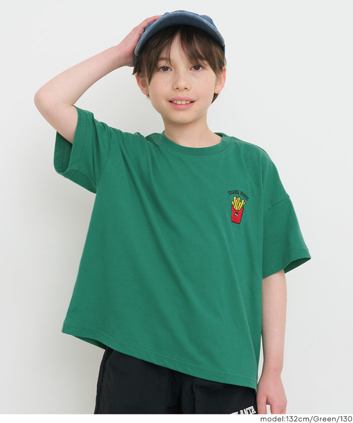 童裝薯條刺繡短袖上衣