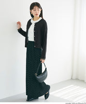 假兩件設計彈性透膚開衫