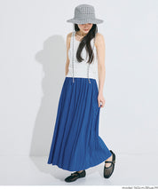 氣質光澤感皺褶A字不規則百褶裙 (Random Pleated Skirt)