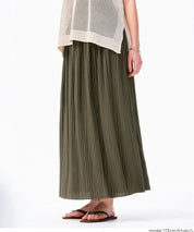 氣質光澤感皺褶A字不規則百褶裙 (Random Pleated Skirt)