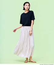 氣質光澤感皺褶A字不規則百褶裙 (Random Pleated Skirt)