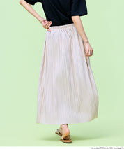 氣質光澤感皺褶A字不規則百褶裙 (Random Pleated Skirt)