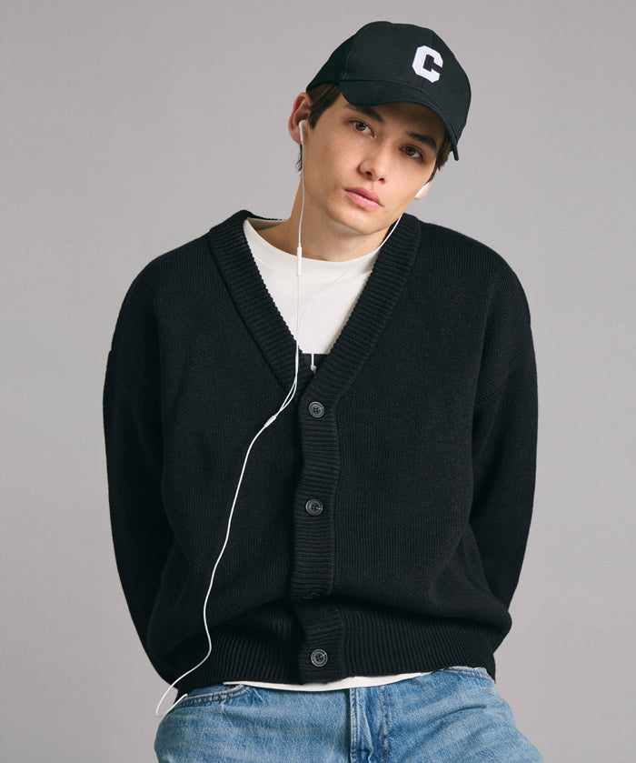 【早秋新品】 男裝厚實V領針織外套