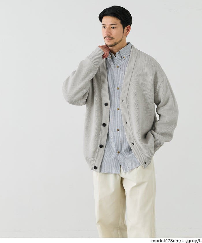 【早秋新品】 男裝厚實V領針織外套