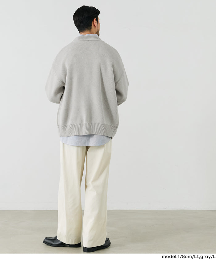 【早秋新品】 男裝厚實V領針織外套