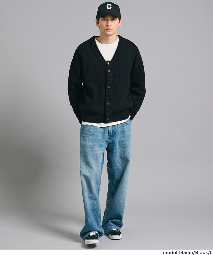 【早秋新品】 男裝厚實V領針織外套