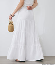抽繩純色蛋糕長裙 (Crepe Shirring Skirt )