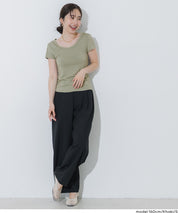 絲柔觸感前口袋U領合身短袖上衣 (Soft pocket T-shirt )