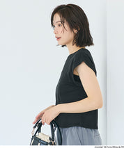 透膚法式袖短版上衣 (Sheer French Sleeve T-Shirt)