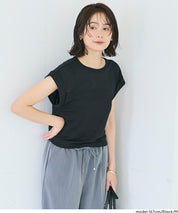 透膚法式袖短版上衣 (Sheer French Sleeve T-Shirt)