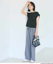 透膚法式袖短版上衣 (Sheer French Sleeve T-Shirt)