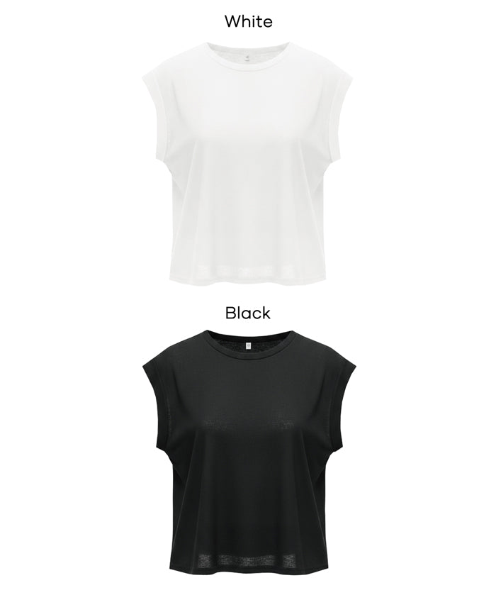 透膚法式袖短版上衣 (Sheer French Sleeve T-Shirt)