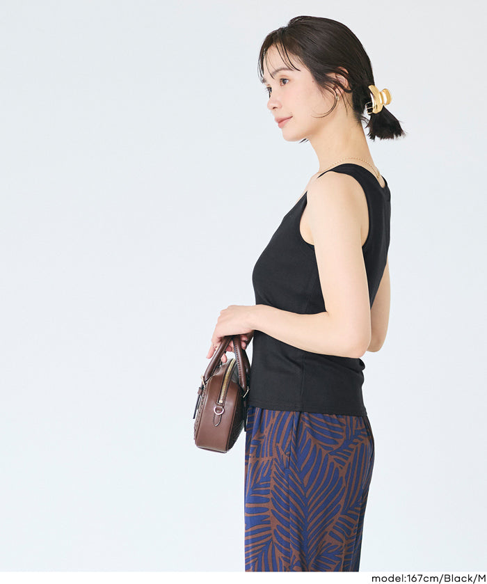 V領螺紋背心 (V-neck ribbed tank top)