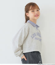 【早秋新品】 童裝短版LOGO 長袖Polo衛衣