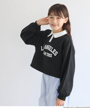 【早秋新品】 童裝短版LOGO 長袖Polo衛衣