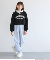 【早秋新品】 童裝短版LOGO 長袖Polo衛衣