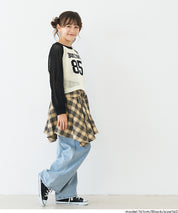 【早秋新品】 童裝撞色插肩網格針織上衣