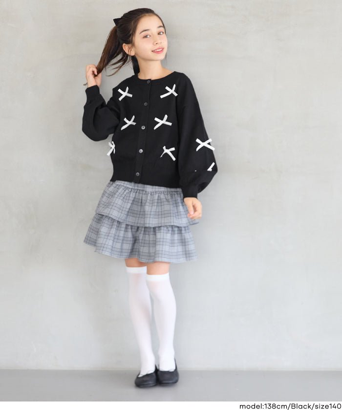 【早秋新品】 童裝蝴蝶結針織開衫