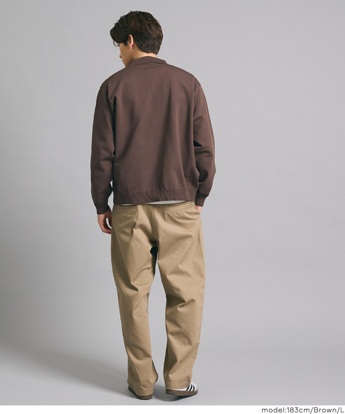 男裝翻領針織開衫