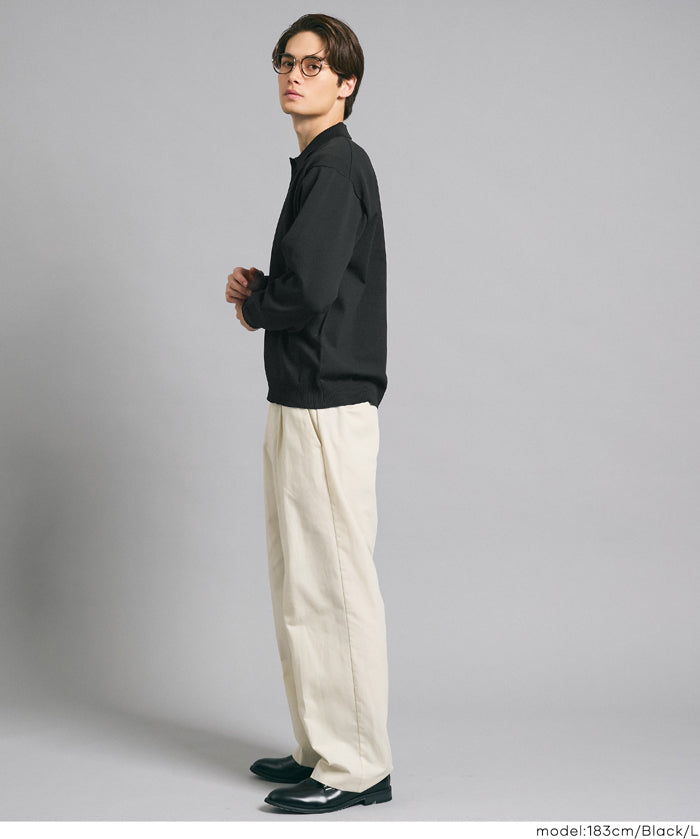 男裝翻領針織開衫