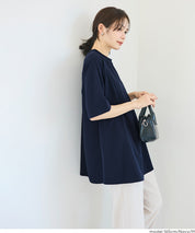 【壓紋機能】修身A字短袖上衣