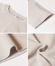 【壓紋機能】修身A字短袖上衣