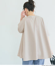 【壓紋機能】修身A字短袖上衣