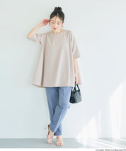 【壓紋機能】修身A字短袖上衣