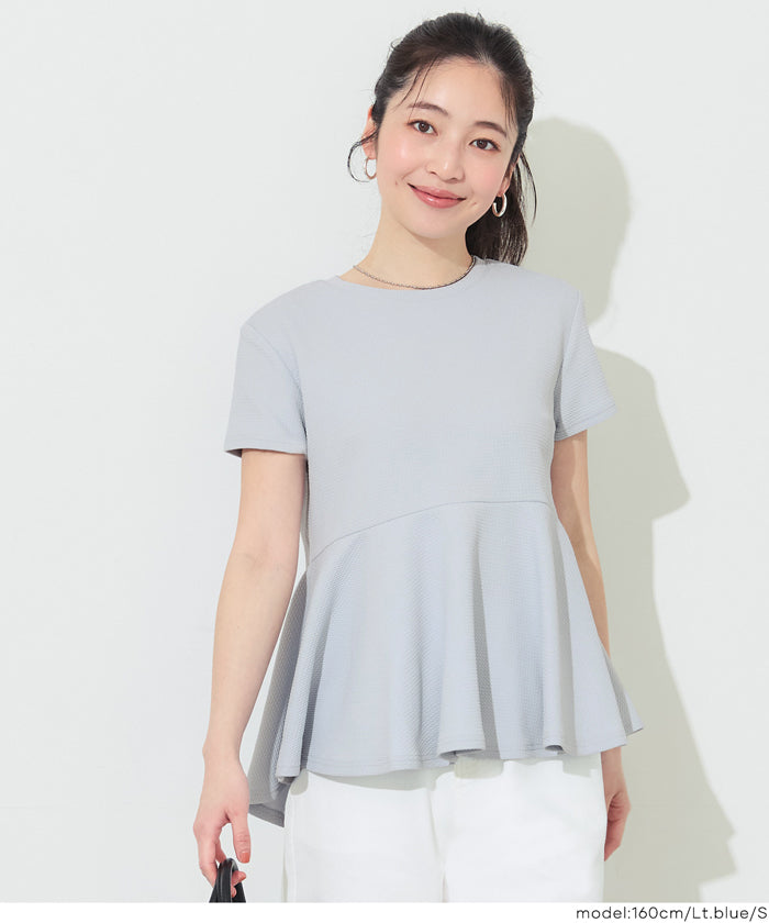 【壓紋機能】日系荷葉下擺短袖娃娃衣 親子裝