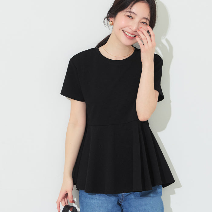 【壓紋機能】日系荷葉下擺短袖娃娃衣 親子裝