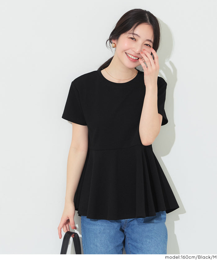 【壓紋機能】日系荷葉下擺短袖娃娃衣 親子裝