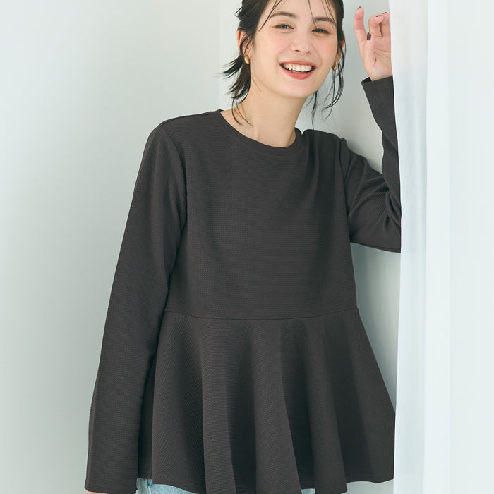 【壓紋機能】日系荷葉下擺長袖娃娃衣