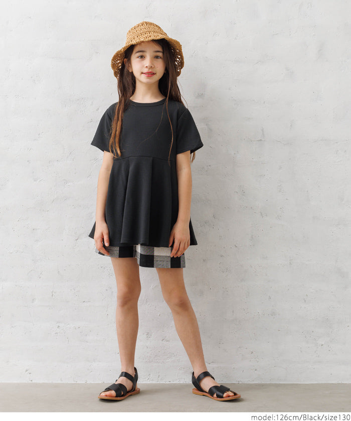 [Embossed function] Children's clothing lotus leaf hem long sleeve baby clothes parent-child clothing