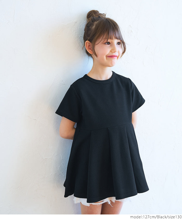 ［特價$59→$50］【壓紋機能】童裝荷葉下擺長袖娃娃衣 親子裝