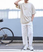 【壓紋機能】男裝休閒口袋短袖上衣 T-Shirt