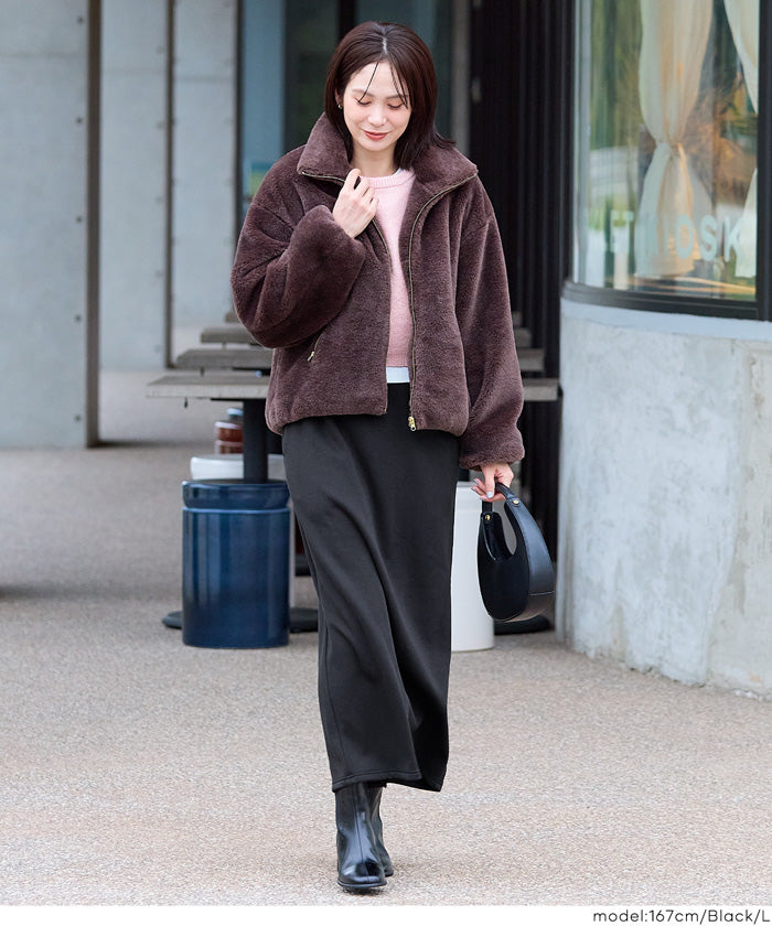 【保暖內刷毛】百搭直筒半裙