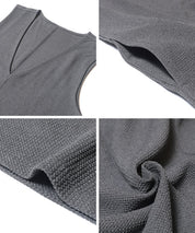 【壓紋機能】V領背心連衣裙