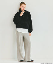 雙面刷毛半拉鍊長袖短版衛衣