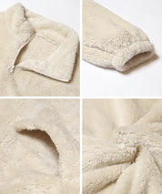 雙面刷毛半拉鍊長袖短版衛衣